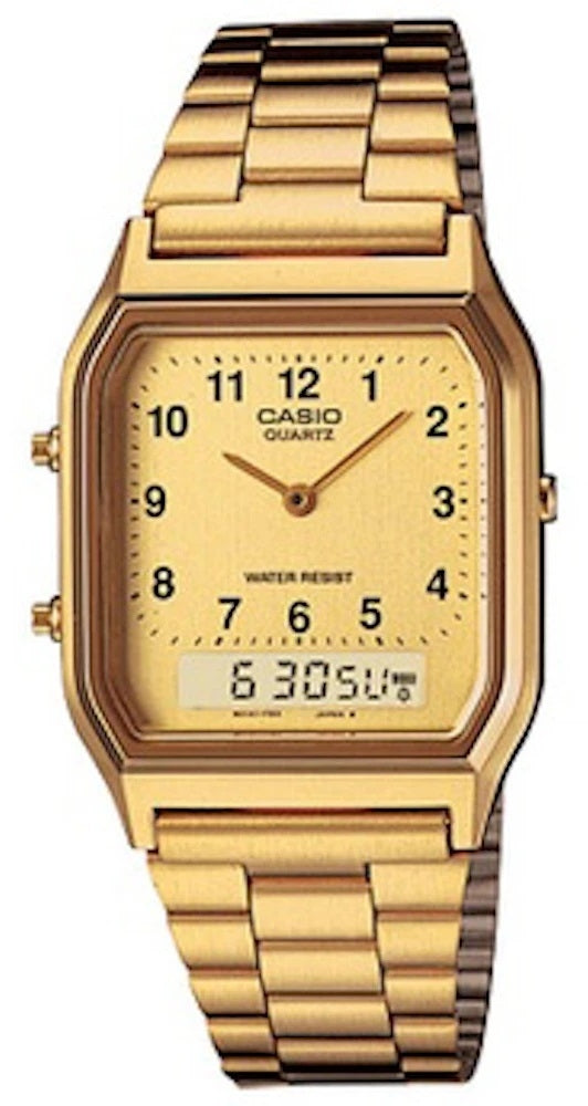 CASIO VINTAGE modelis EDGY COLLECTION SUNRAY DIAL - GOLD