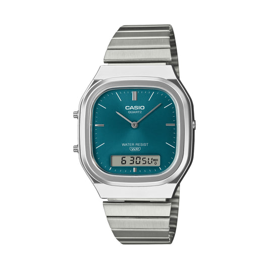 CASIO VINTAGE SQUARE LADY - TEAL AQ-240E-3AEF