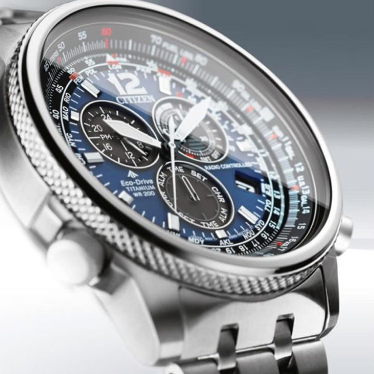 CITIZEN CRONO PILOT SUPER TITANIUM CB5850-80L
