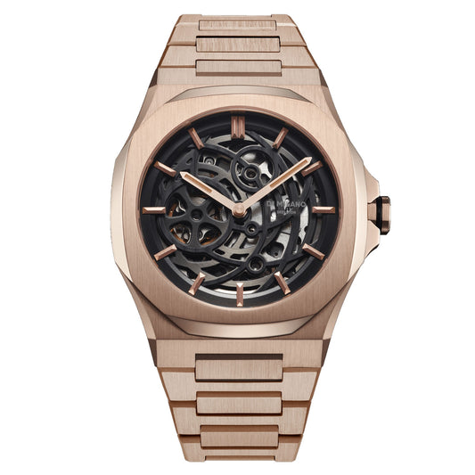 D1 MILANO modelis SKELETON ROSE GOLD