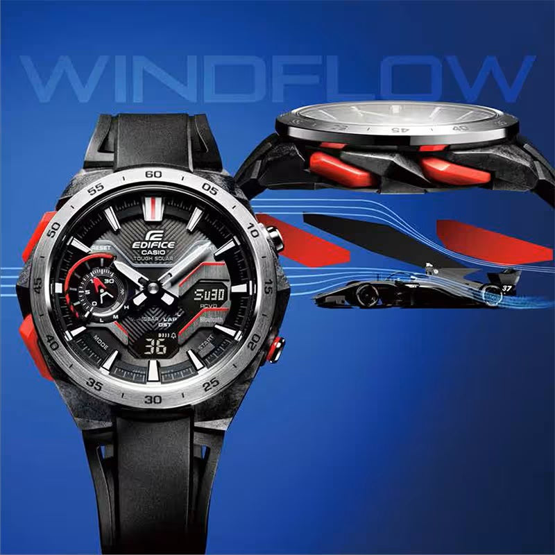 CASIO EDIFICE modelis WINDFLOW - F1 Chronograph. Tough Solar.