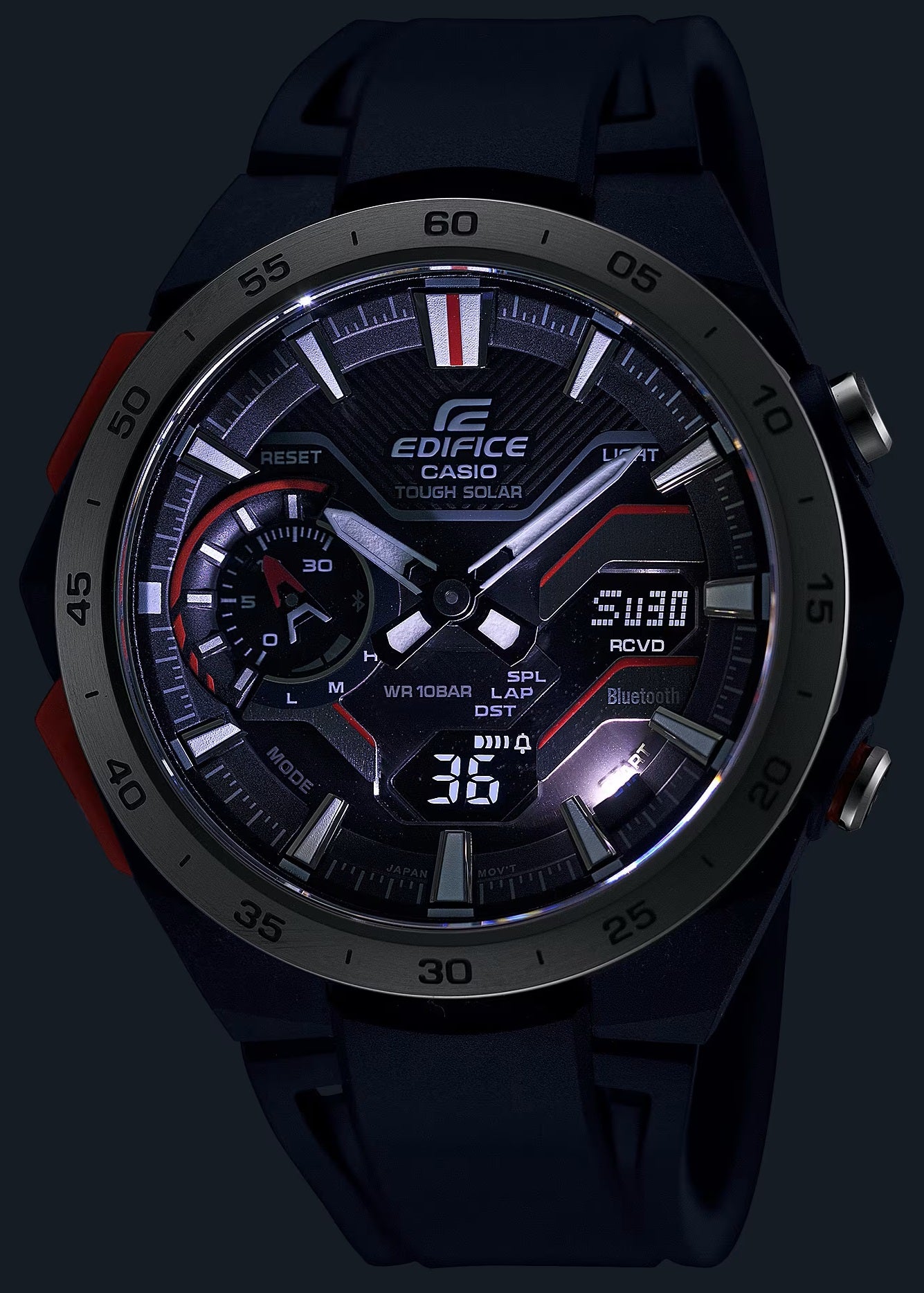 CASIO EDIFICE modelis WINDFLOW - F1 Chronograph. Tough Solar.