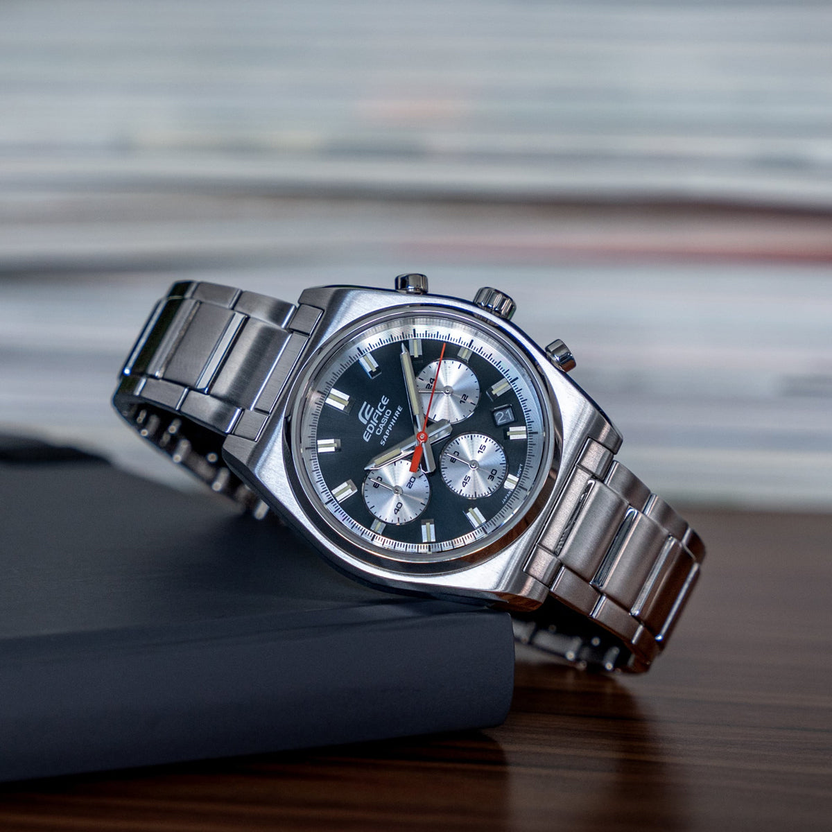 CASIO EDIFICE MOTORSPORT CHRONOGRAPH BLACK EFB-730D-1AVUEF