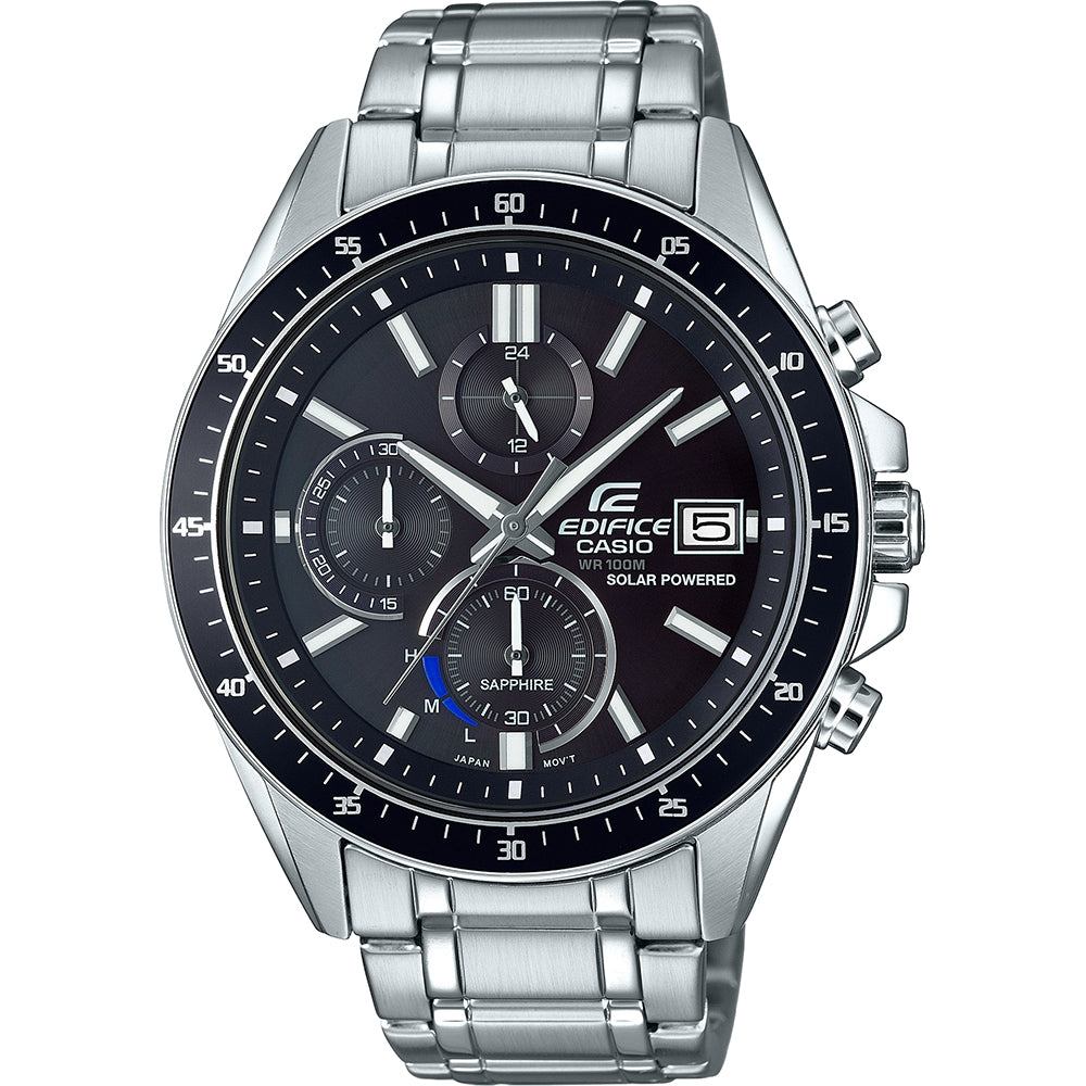CASIO EDIFICE SLIM modelis SOLAR POWERED CHRONOGRAPH - BLACK