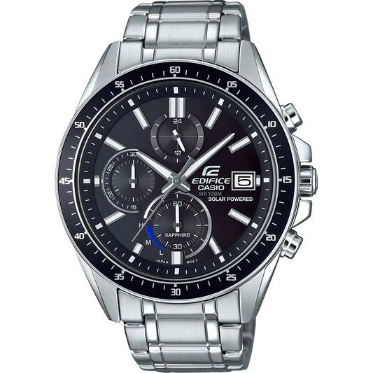 CASIO EDIFICE SLIM modelis SOLAR POWERED CHRONOGRAPH - BLACK
