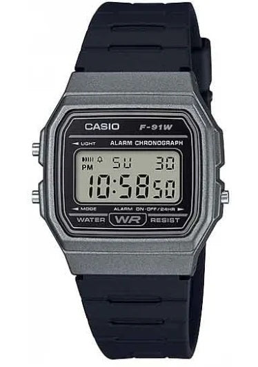 CASIO VINTAGE modelis F-91 BIO RESIN STRAP - GREY