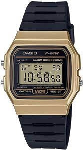 CASIO VINTAGE modelis F-91 BIO RESIN STRAP - GOLD