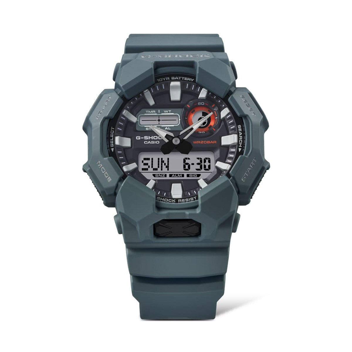 CASIO G-SHOCK modelis NEW RUGGED BASIC Analog-Digital 10-Year Battery