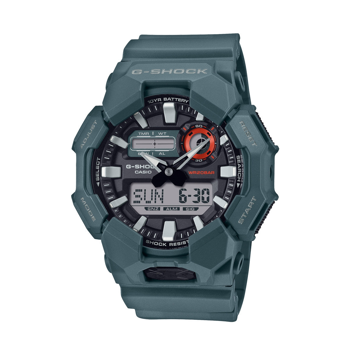 CASIO G-SHOCK modelis NEW RUGGED BASIC Analog-Digital 10-Year Battery