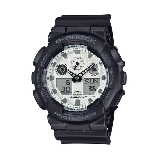 CASIO G-SHOCK OVERSIZE - BLACK AND BRILLIANT WHITE SERIE GA-100WD-1AER