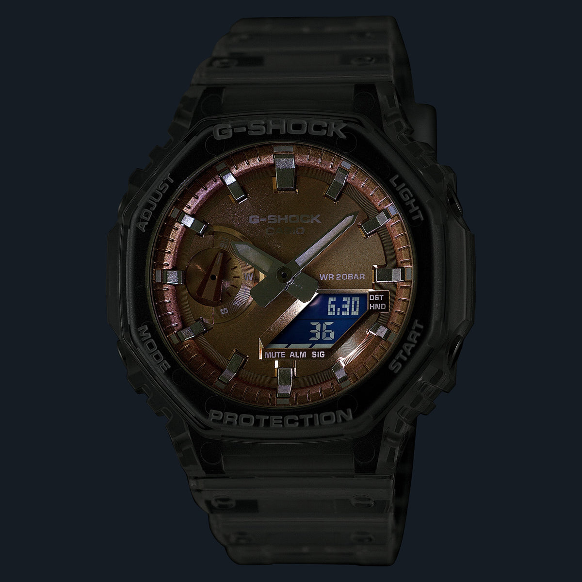 CASIO G-SHOCK modelis BRIGHT METALLIC - ROSE GOLD