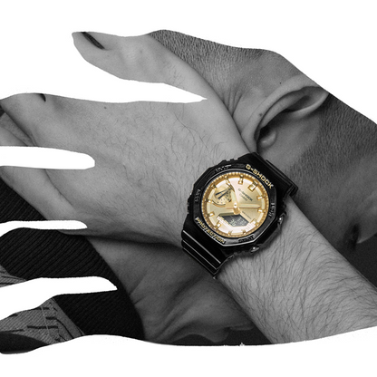 CASIO G-SHOCK modelis OAK - Gold dial