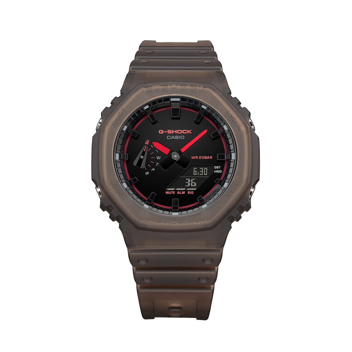 CASIO G-SHOCK modelis OAK - SMOKE LIGHT SERIE - BROWN  NEW!