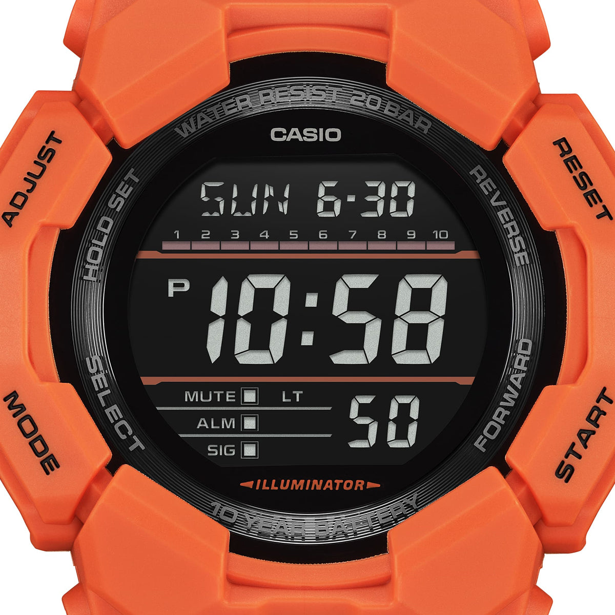 CASIO G-SHOCK modelis GRAND DIGIT - ORANGE