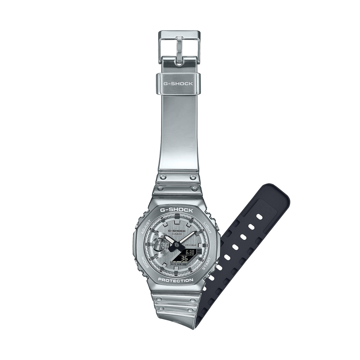 CASIO G-SHOCK modelis G-STEEL - FINE METALLIC SERIES - SILVER