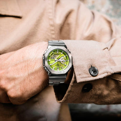 CASIO G-SHOCK modelis OAK G-STEEL LIME GREEN