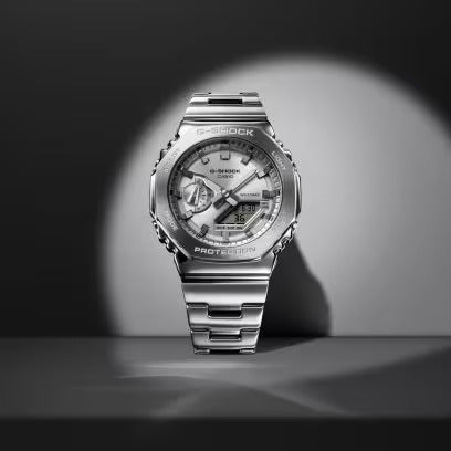CASIO G-SHOCK modelis OAK G-STEEL CLASSIC SILVER