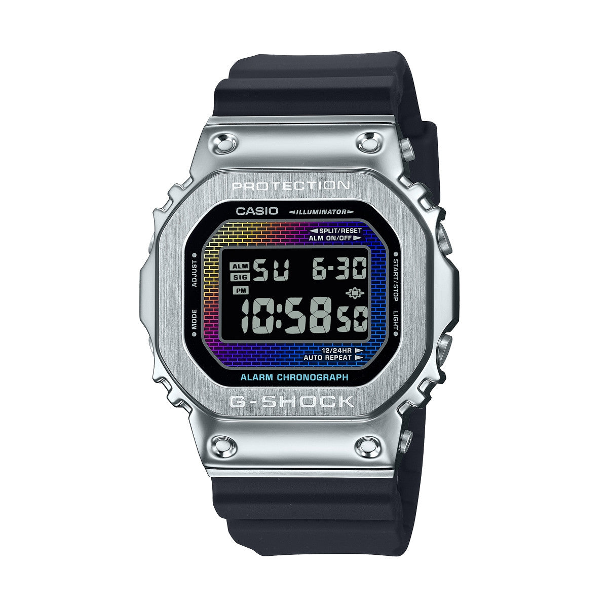 CASIO G-SHOCK modelis THE ORIGIN METAL COVERED -  RAINBOW BRICK WALL SERIE