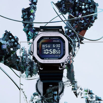 CASIO G-SHOCK modelis THE ORIGIN METAL COVERED -  RAINBOW BRICK WALL SERIE