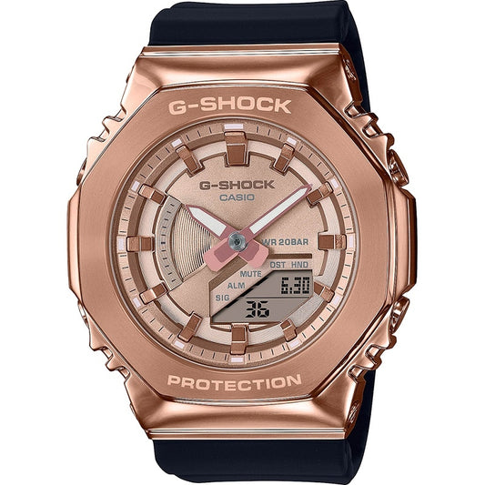 CASIO G-SHOCK modelis OAK METAL COVERED COMPACT - PINK GOLD SERIE