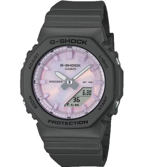 CASIO G-SHOCK modelis OAK COMPACT TONE ON TONE SERIE - POLARIZED DIAL SERIE - BLACK, MOP
