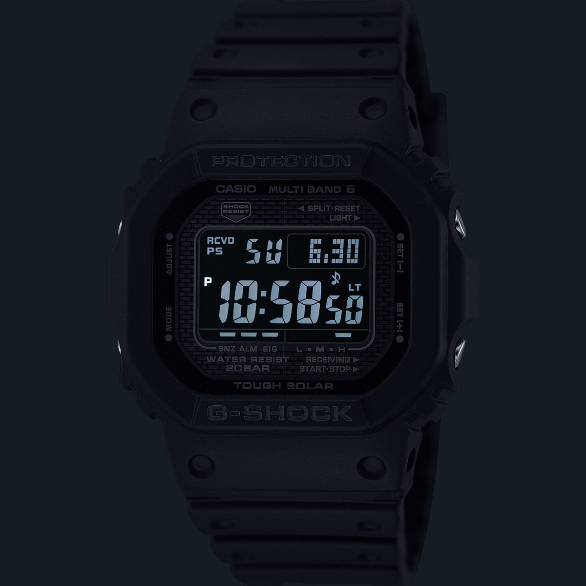 CASIO G-SHOCK modelis THE NEW ORIGIN Multiband 6 - TOUGH SOLAR - FULL BLACK