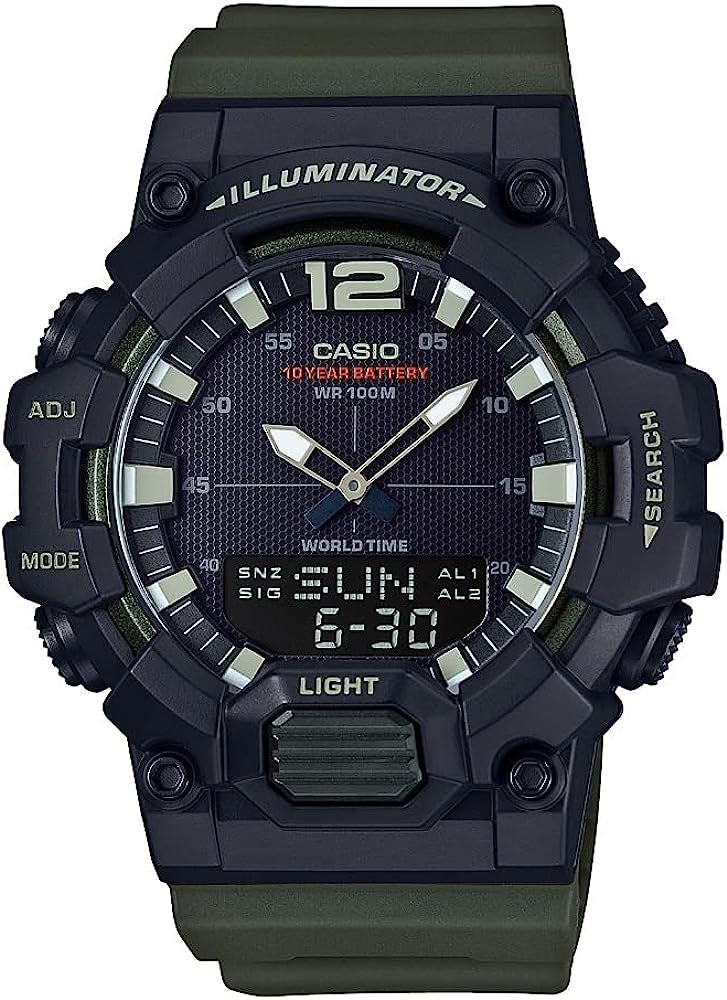 CASIO SPORT modelis ILLUMINATOR - BLACK, ARMY GREEN
