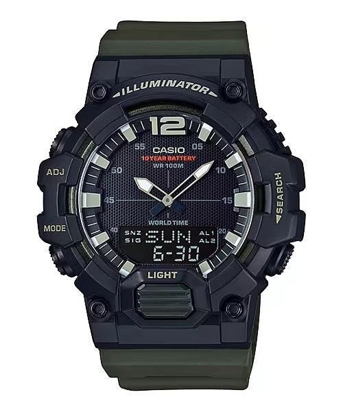 CASIO SPORT ILLUMINATOR Black - Army Green HDC-700-3AVDF