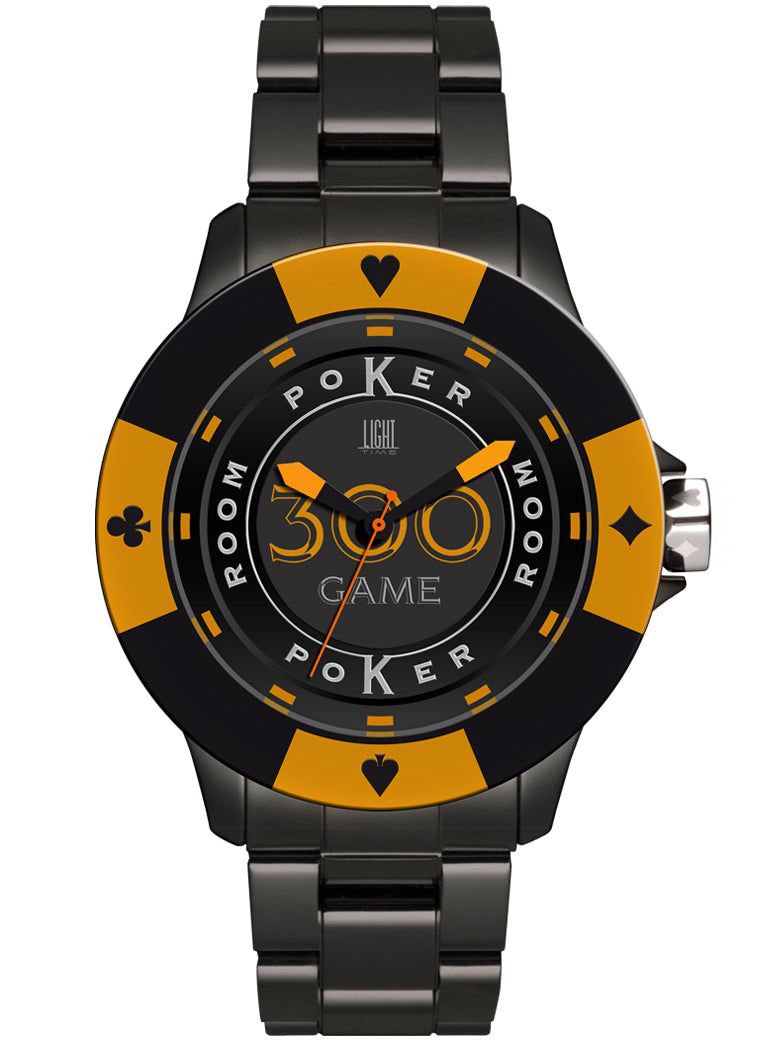 LIGHT TIME modelis POKER - Black / Orange