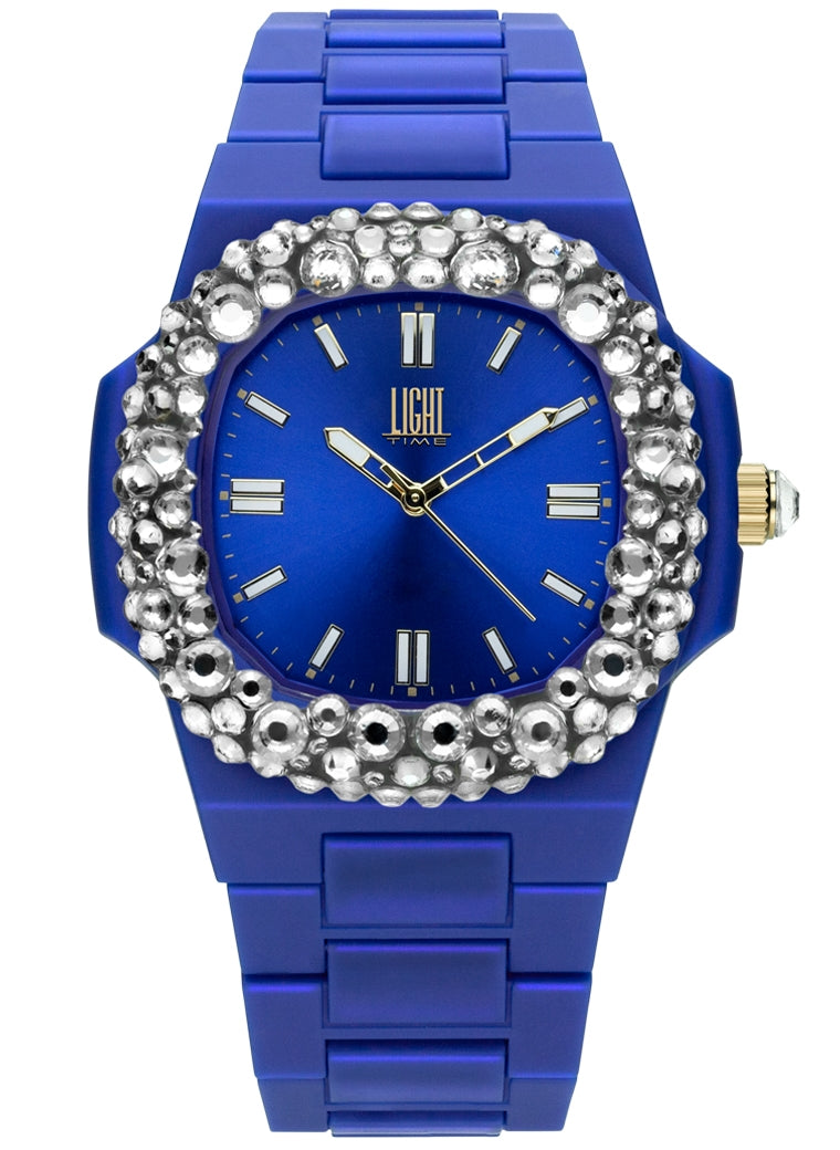 LIGHT TIME modelis VELVET NAUTILUS - Blue Clear Strass