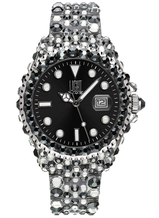 LIGHT TIME modelis MEDITERRANEO - Full Strass / Black