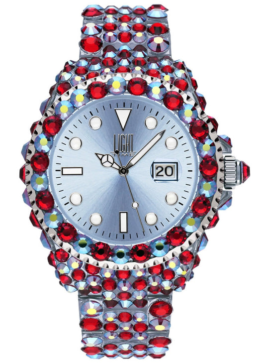 LIGHT TIME modelis MEDITERRANEO - Full Strass / Light Blue