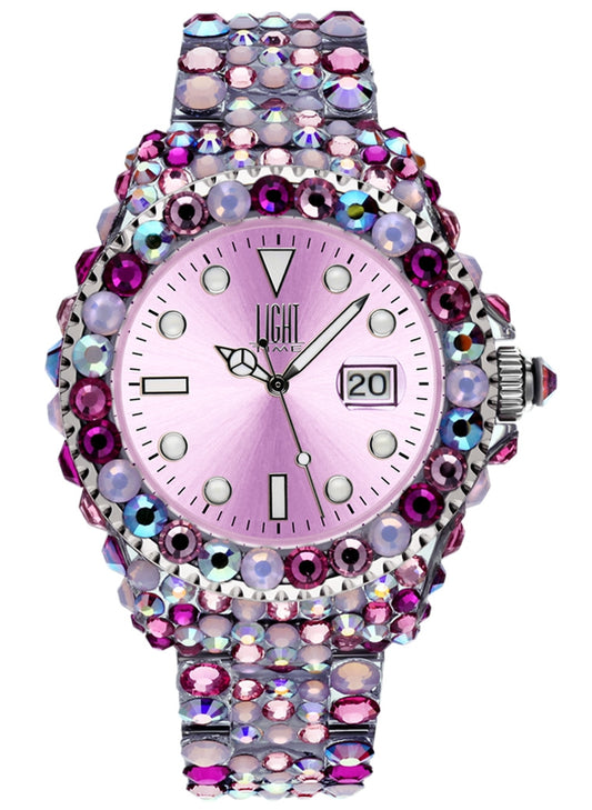LIGHT TIME modelis MEDITERRANEO - Full Strass / Pink