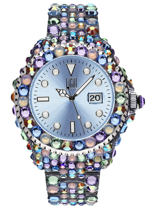 LIGHT TIME modelis MEDITERRANEO - Full Strass / Light Blue