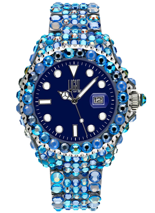 LIGHT TIME modelis MEDITERRANEO - Full Strass / Blue
