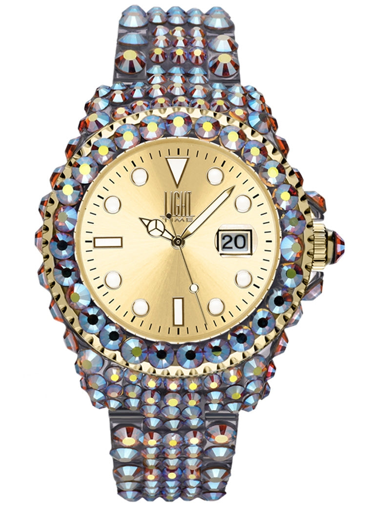 LIGHT TIME modelis MEDITERRANEO - Full Strass / Gold
