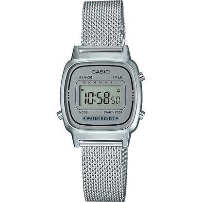 CASIO VINTAGE ICONIC MINI STEEL - SILVER MESH LA670WEM-7EF