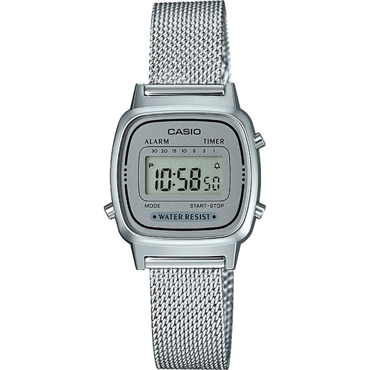 CASIO VINTAGE modelis ICONIC MINI STEEL SILVER MESH
