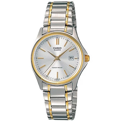 CASIO COLLECTION LADY DATE STEEL-GOLD - СЕРЕБРИСТЫЕ ЗОЛОТЫЕ ИНДЕКСЫ LTP-1183G-7ADF