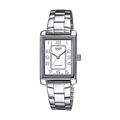 CASIO COLLECTION TANK, SILVER- WHITE LTP-1234PD-7BEG