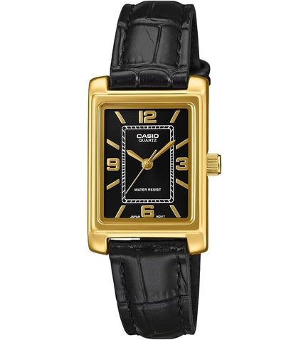 CASIO COLLECTION TANK, LEATHER - GOLD LTP-1234PGL-1AEF