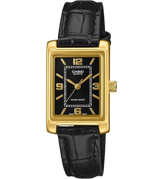 CASIO COLLECTION TANK, LEATHER - GOLD LTP-1234PGL-1AEF