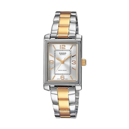 CASIO COLLECTION TANK, STEEL&GOLD - ARGENTEE LTP-1234PSG-7AEG