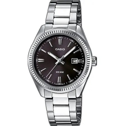 CASIO COLLECTION LADY DATE - BLACK LTP-1302D-1A1VDF