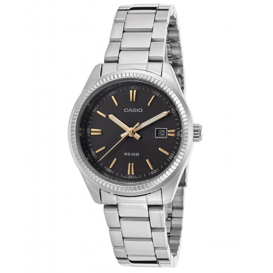 CASIO COLLECTION modelis Feminine DATE - BLACK, GOLD INDEXES