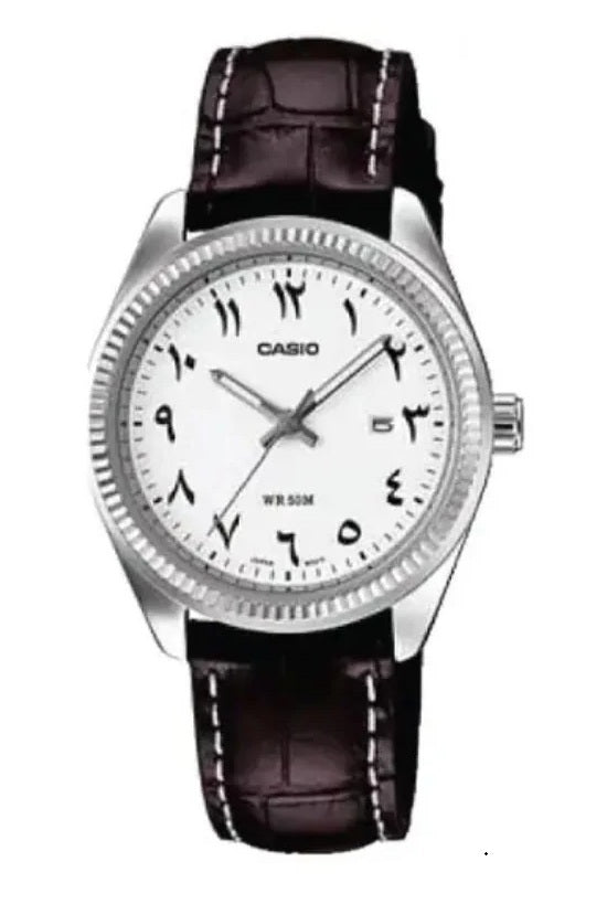 CASIO COLLECTION modelis Feminine DATE - LEATHER, WHITE