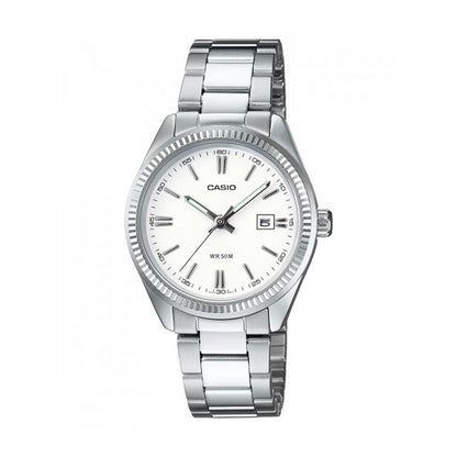 CASIO COLLECTION LADY DATE - WHITE LTP-1302PD-7A1VEG