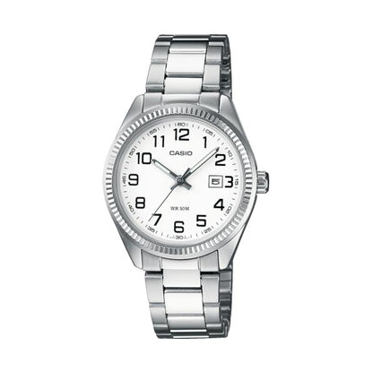 CASIO COLLECTION LADY DATE - WHITE LTP-1302PD-7BVEG