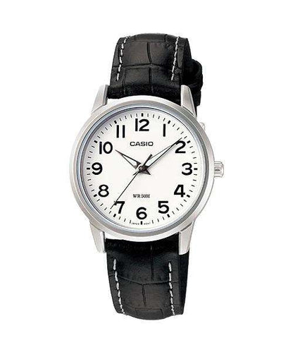 CASIO COLLECTION LADY 3H - LEATHER, WHITE LTP-1303L-7BVDF