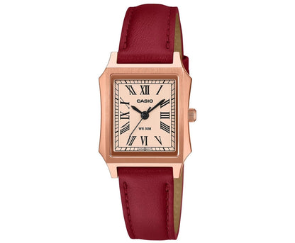 CASIO COLLECTION modelis TANK - LEATHER, ROSE GOLD